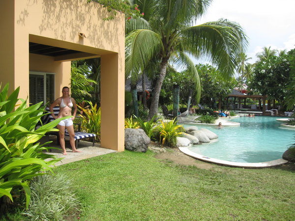 Our terrace, next to the adult swimming pool....nice...