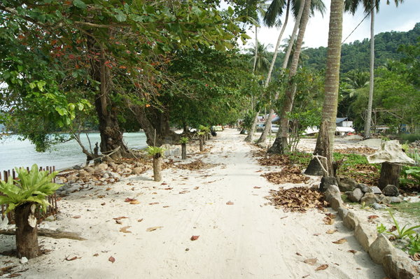 The main road of Gapang Beach!