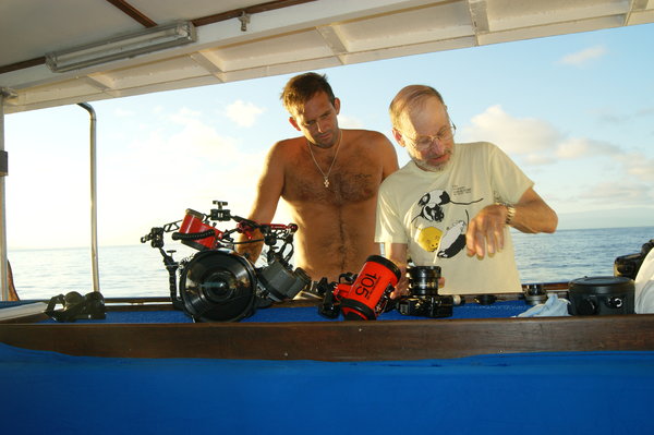 Two generations...of divers...of cameras....let me introduce you Ed and Chris!