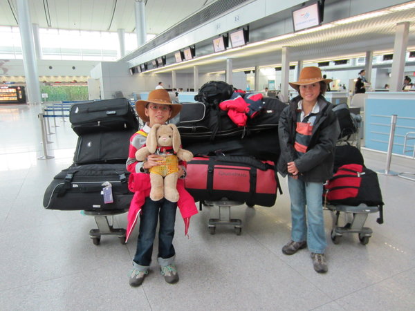 check-in...150kg....carry-on...70kg...we did it!