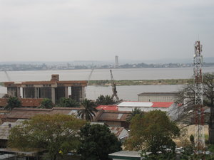 on the other side of the river...Brazzaville...