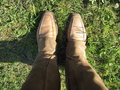 these shoes jumped out of an aircraft...today...they ride horses...