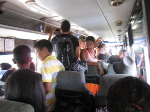 local bus ride from Sona to Santa Catalina...slightly crowded...