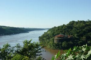 Pic taken from Argentina, on the left, Paraguay, in front, Brazil...
