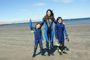 Before snorkeling with the seals in Peninsula Valdez...
