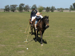 Leslie first polo lesson...