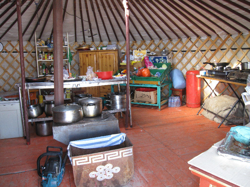 The kitchen of the camp...