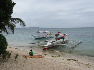 On the background...crowded Boracay....here...only 4 resorts...
