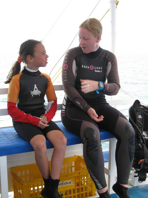 Tiffany and Susan after another dive...