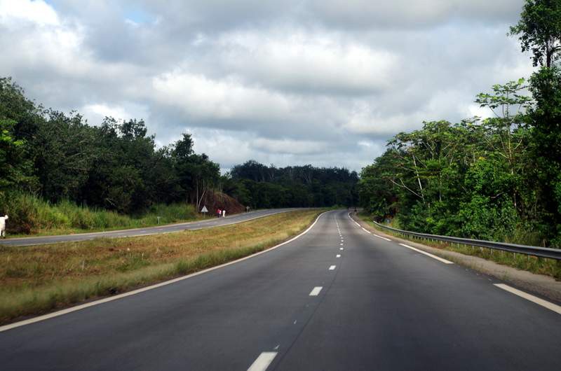 Efficient highway for the 230km from Abidjan to Yamoussoukro...