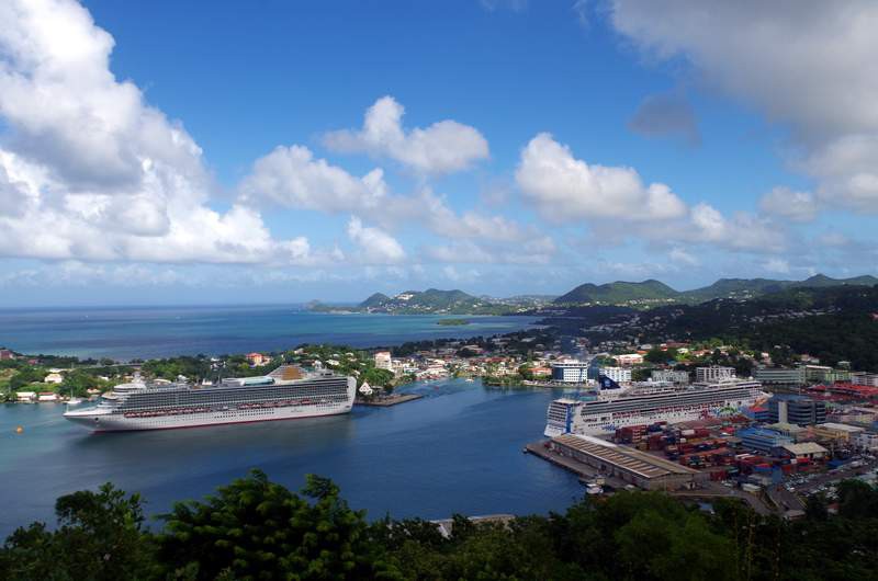 Castries, the capital of St Lucia.