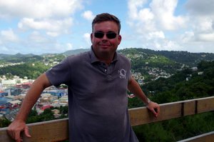 Enjoying the views over Castries on a hot day...