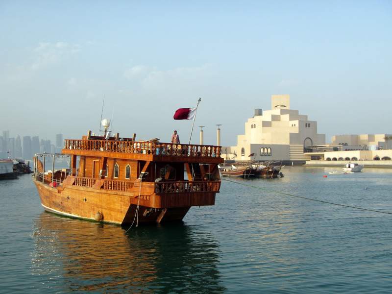 A Dhow and the Museum of Islamic Arts