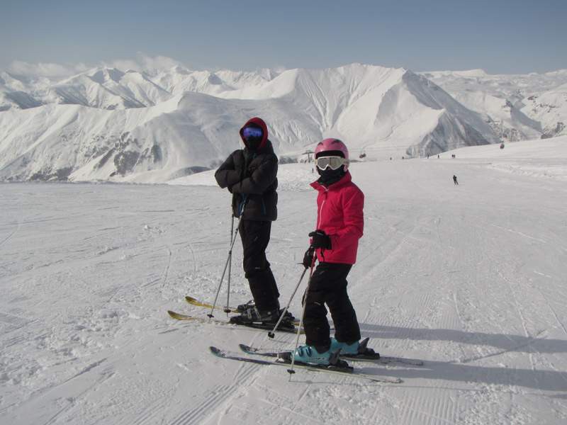 Skiing between 2000 ad 3300 meters...
