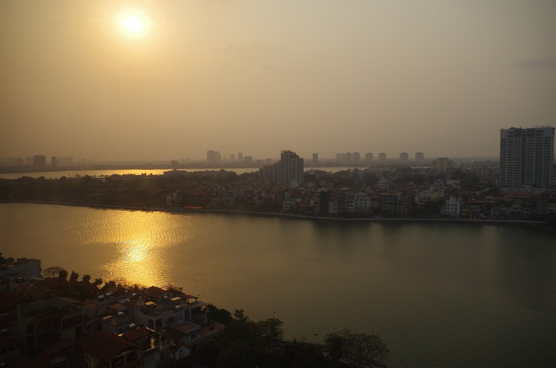 Hanoi, from the Sheraton, on a sunny evening...
