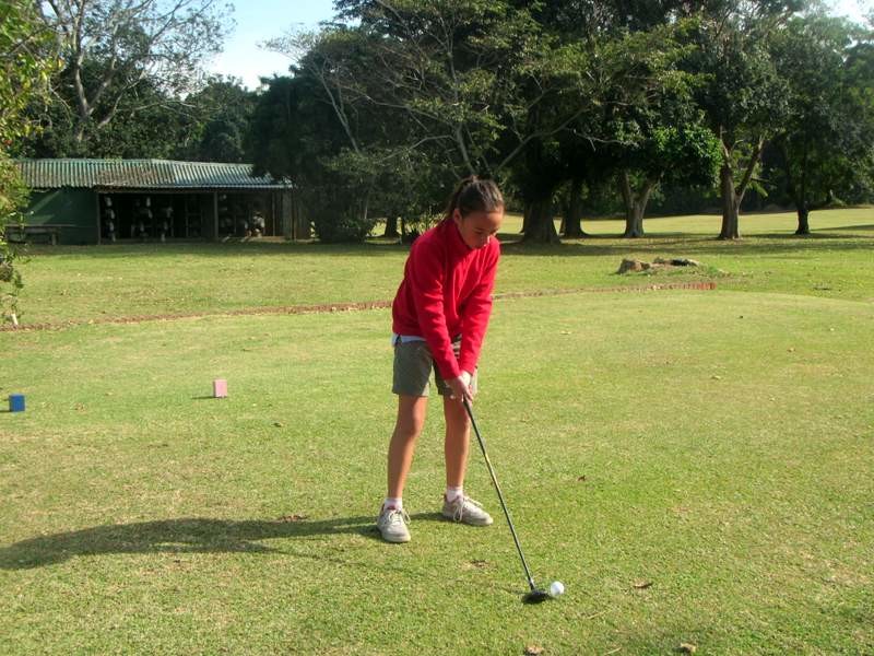 Tiffany first ever round of golf at Port Shepstone..