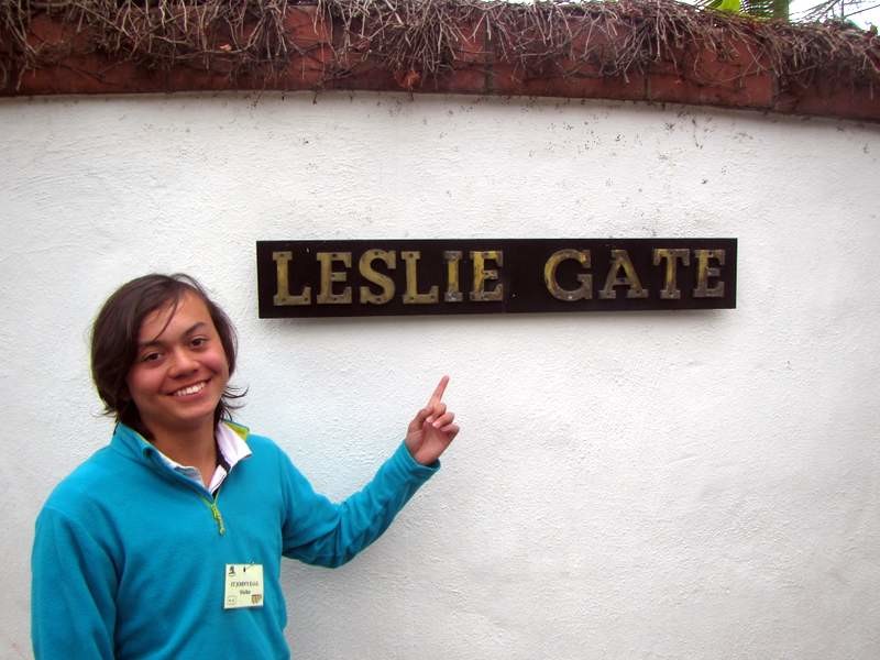 Leslie has even his own private entrance....to an all girls school!!