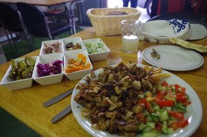 Nice lunch, in a Palestinian restaurant in Old Jerusalem...the only deal that didn't look like a rip-off...
