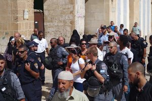 Well, 8 walking Jews, hundreds of hungry Muslims...and tens of Israleis security forces heavy armed in between...