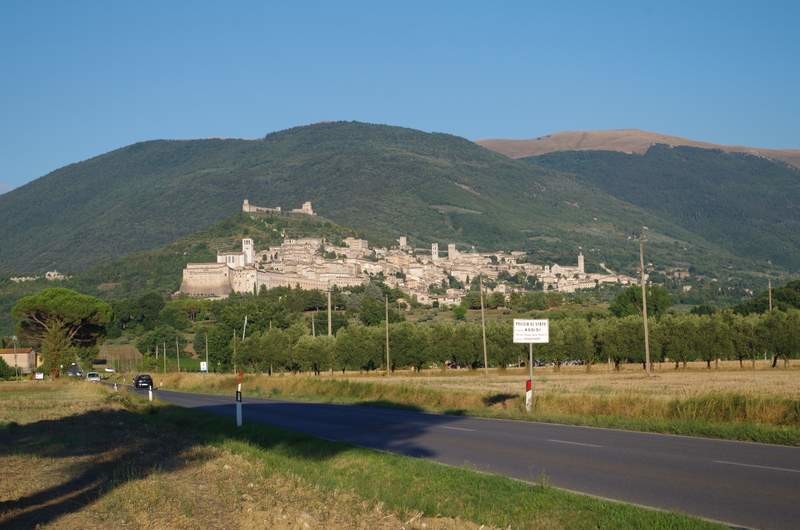 Arriving in Assisi