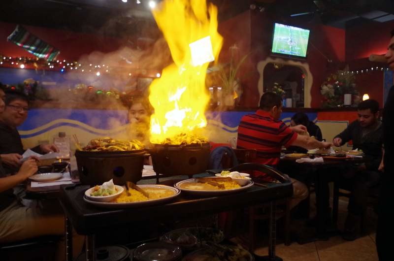 Last night, fajita dinner in a cool mexican restaurant on the outskirts of town...