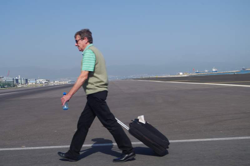 To walk into Gibraltar.....is to walk on the runway....