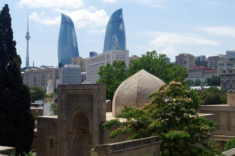 Baku by the Caspian sea