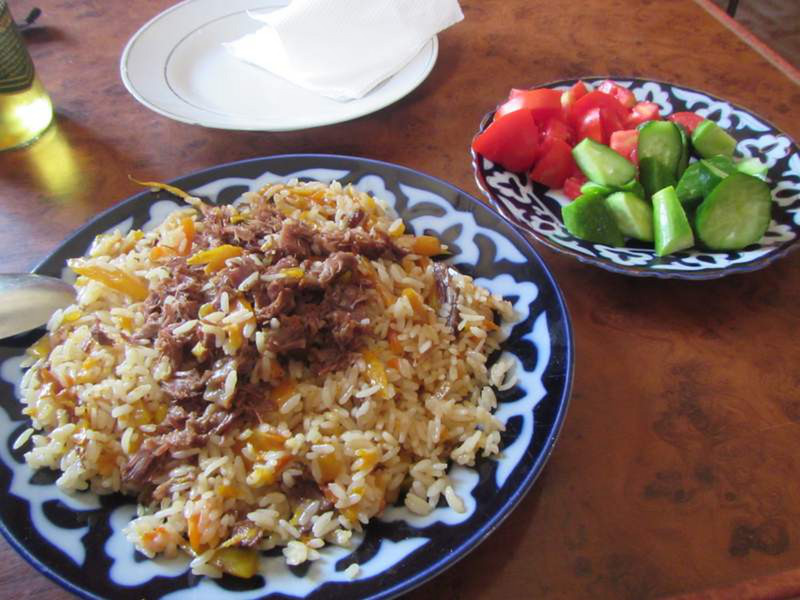 A great Plov,on the way from Khiva to Bukhara...