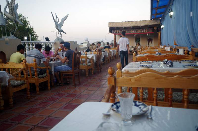 Nice terrace for dinner in Bukhara...