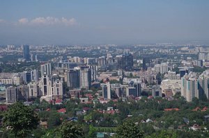 I took the cable car for this cool view of Almaty...