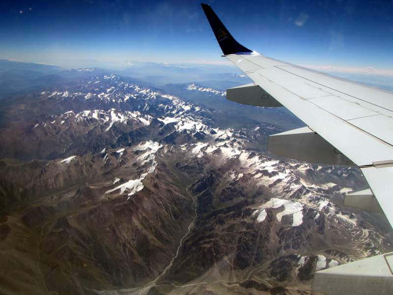 Flying over Tajikistan