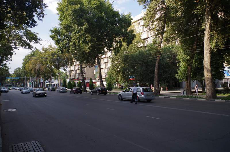 The main street of Dushanbe