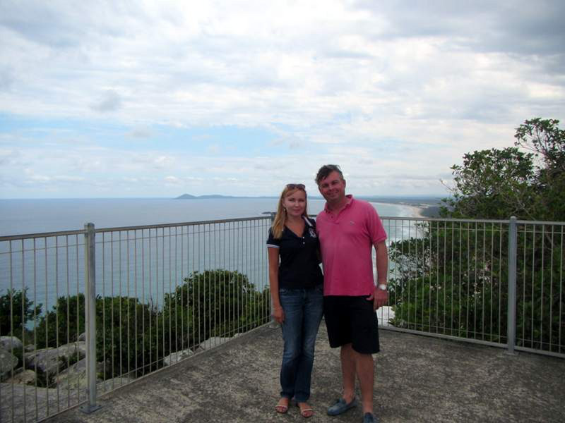 At the light-house...after tow dives..before a long drive back to the Gold Coast...
