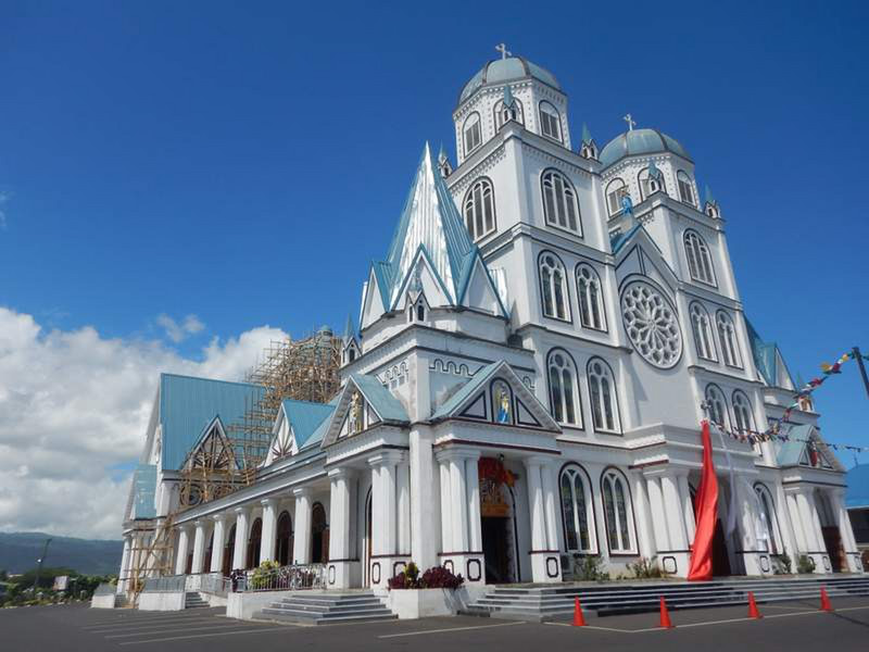 The main cathedral of Apia. They have churches everywhere here!
