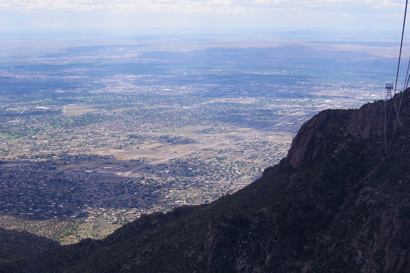 The flat land of Albuquerque down there....