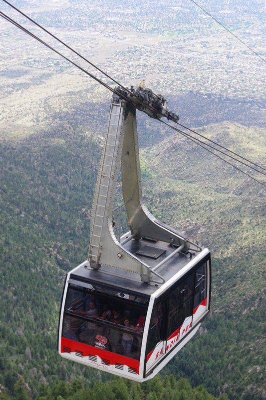 The Sandia tram....it's a cable car!