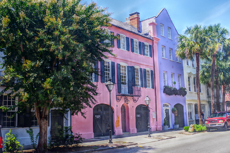 The rainbow houses of Charleston...