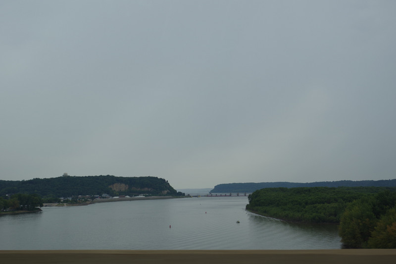 Crossing the Mississippi River into Iowa