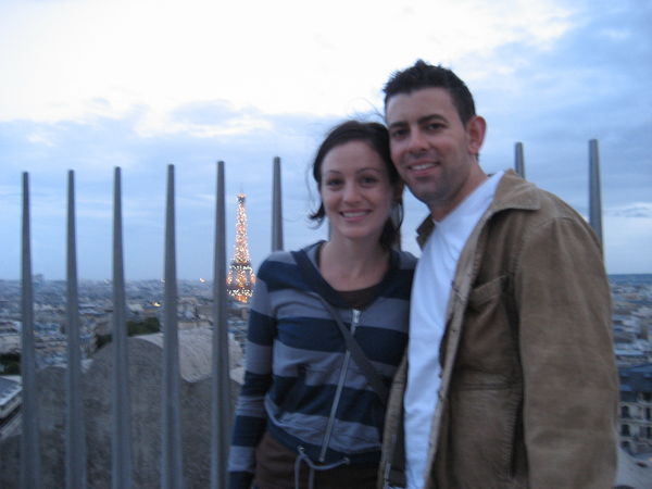 At the top of the Arc de Triomphe
