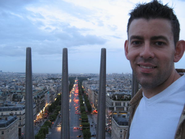 View of Champs Elysees from the Arc de Triomphe