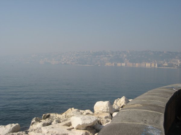 View from Naples across to Capri