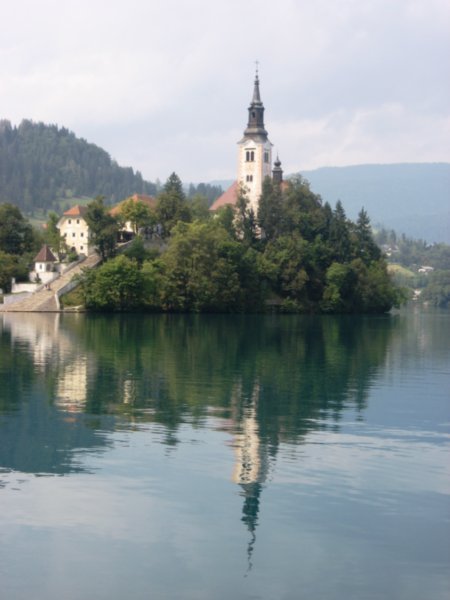 Bled Island, in the Middle of Lake Bled