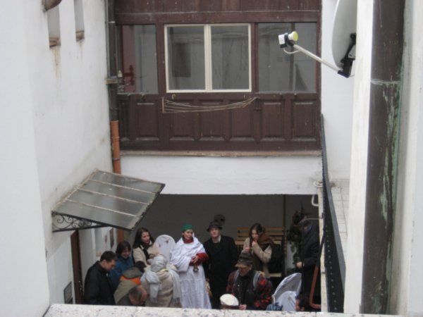 Carolers Outside our Flat