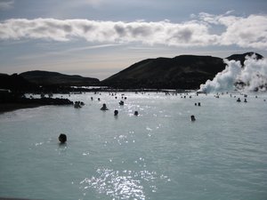 Swimmers in the Blue Lagoon