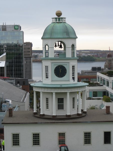 Belltower and Halifax Harbour