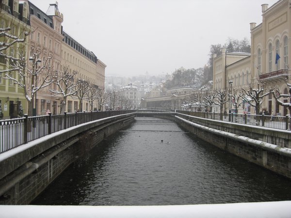 A Steamy Karlovy Vary Canal