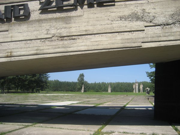 Finding ourselves alone in Salaspils Concentration Camp, Latvia.