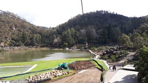 View from chair lift at Cataract Gorge