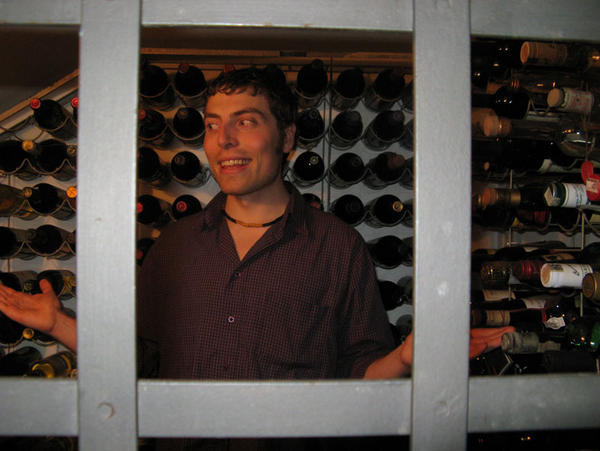 Trapped in the wine cellar :)
