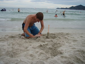 Making sand castles Koh Samui!